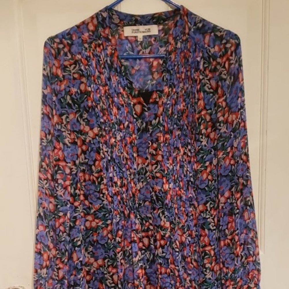 Diane Von Furstenberg Floral Silk Dress